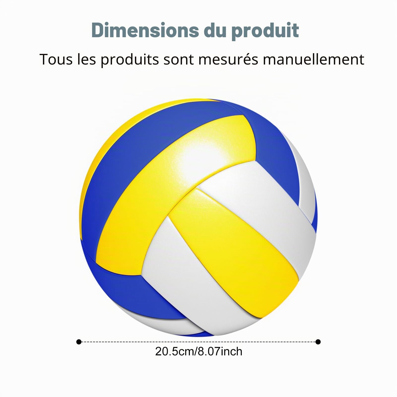Ballon de Volley-Ball de Plage Étanche: Doux Au Toucher, Sport Intérieur Et Extérieur, Taille Officielle 5 pour Le Jardin Et La Plage