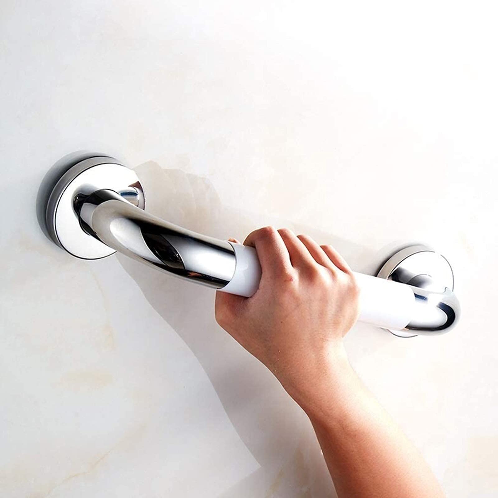 Barra de Apoyo para baño, pasamanos de Seguridad con Mango de Acero Inoxidable para Personas Mayores o discapacitadas, Barra Antideslizante para Ducha (68 cm).