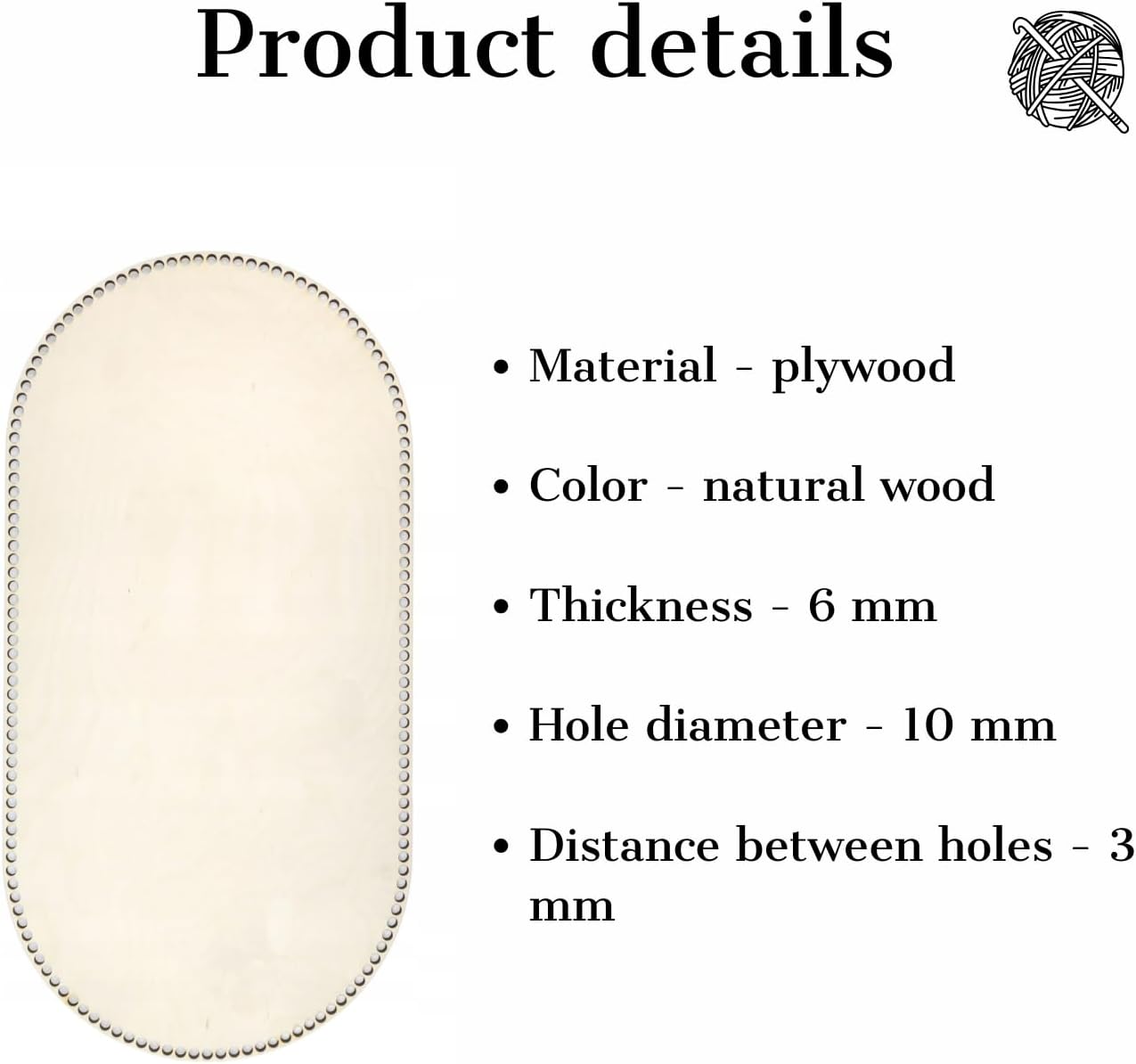 Plywood Base, 70x40cm, Many Sizes, Toy Base, Basket, Natural Wood Base, Crochet Accessories, Crochet Base, Wooden Bottom, Bottom
