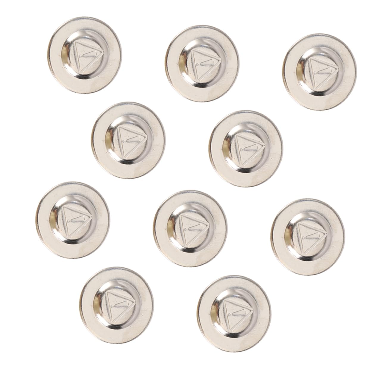 Boutons métalliques 10 paires de fermoirs magnétiques ronds