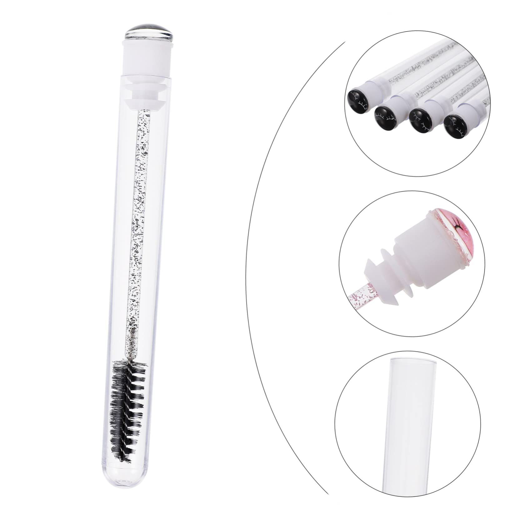 Ipetboom 10pcs Disposable Mascara Brush for Lady Portable Eyelash Makeup Tool Lightweight Safe Material Perfect for Present