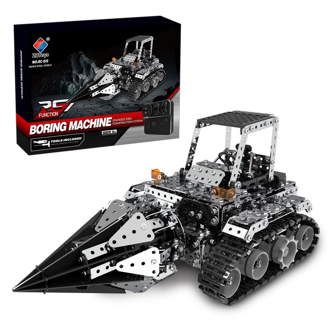 3D Metal Puzzle RC Elektryczna Wiertarka Model Kit, 1254 szt. Stalowe 3D Metal Puzzle Miniaturowe Modele Zestawów, 3D Łamigłówki Łamigłówki Metalowe Ozdoby Stali Nierdzewnej Dorosłych