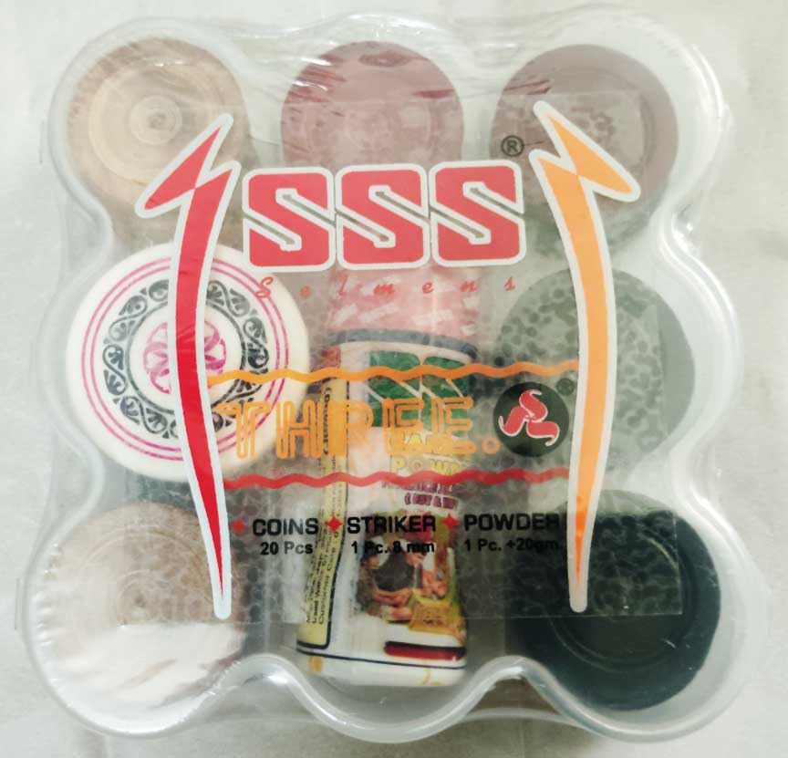 Wooden Carrom Board Coins - 24 Pcs + 1 no Striker