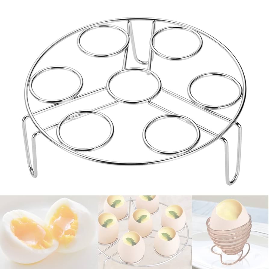Amazon | エッグ ホルダー 7個 卵 カッター スタンド ゆで卵
