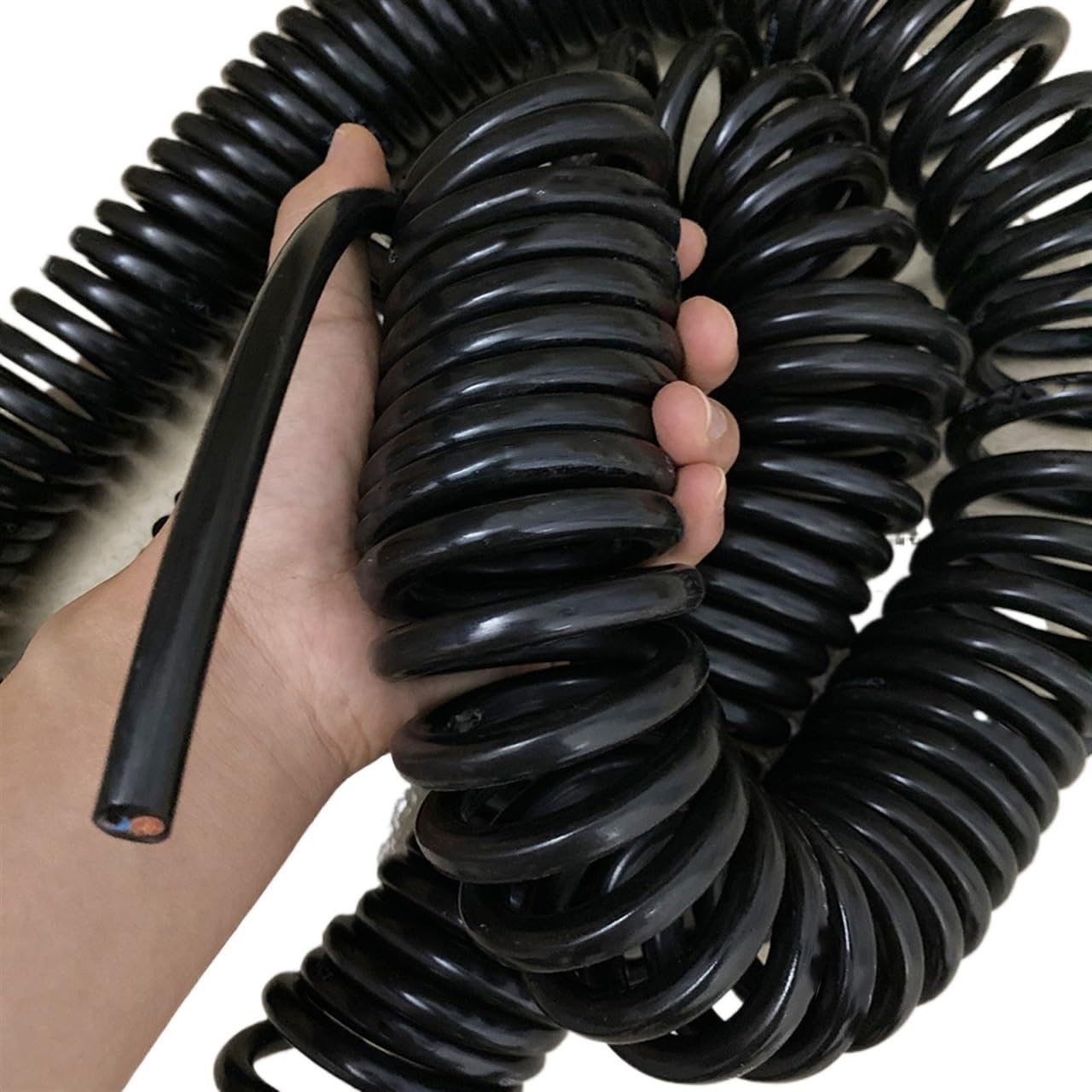 GHJrtHFJ Spiral power cord, 2 Core .5mm Square Large Coil Spring Wire High Elastic Cable Electromagnetic Chuck Spiral Retractable