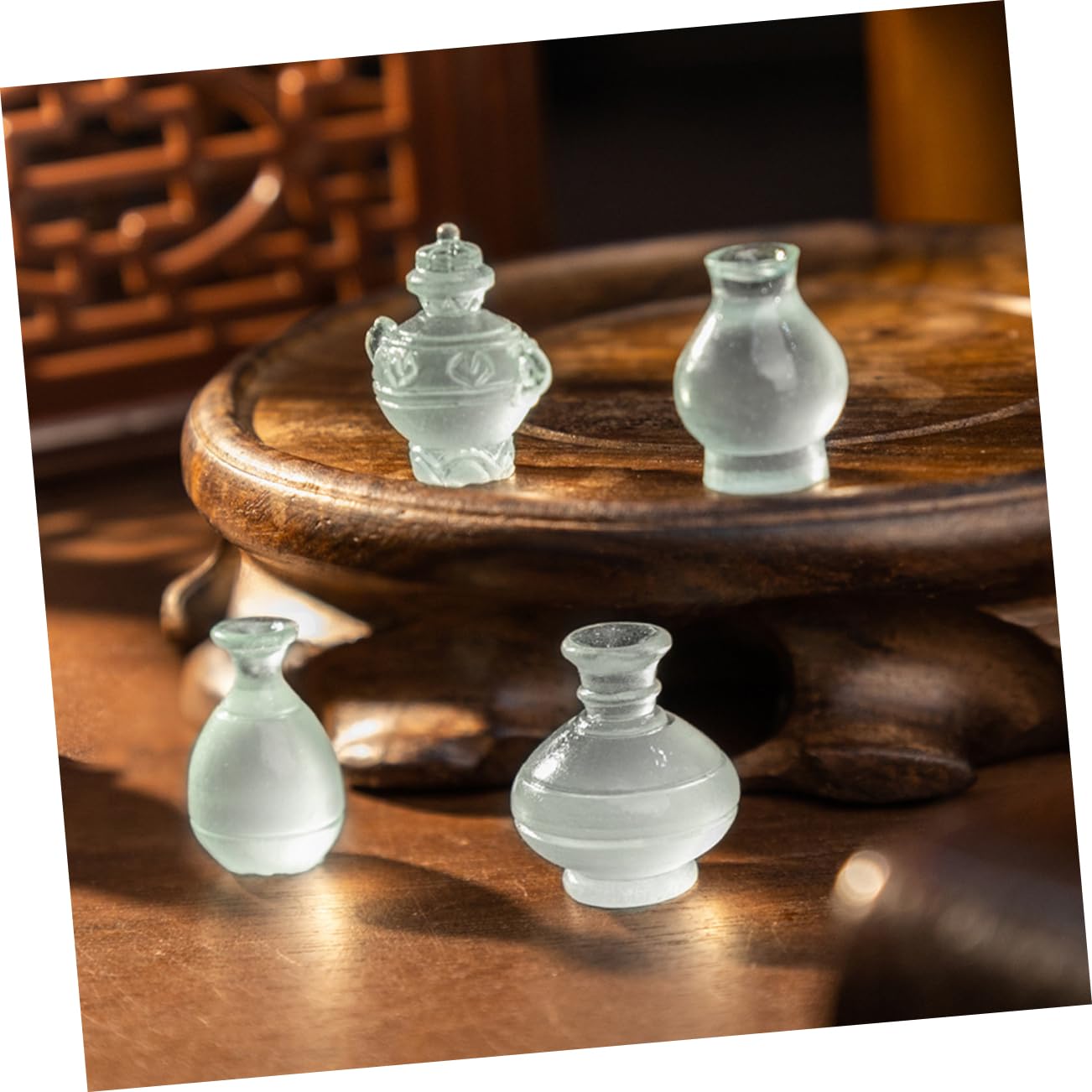 Set De 9 Miniaturas De Botellas De Porcelana Antigua Para Casa De Muñecas – Decoración Vintage Para Belenes Y Micropaisajes