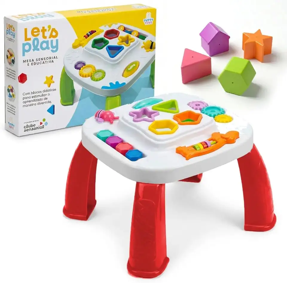 Mesinha Infantil Educativa Didática Sensorial Atividades Interativas