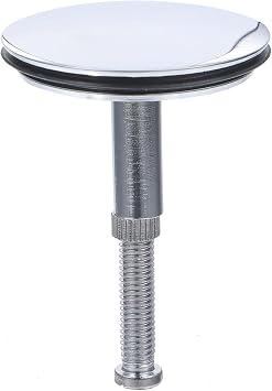 Bath Plug Rotary Bathtub Drain Stopper Bathroom Drain Plug Replacement with Anti-Block Filter Fast Water Drainage Easy Installation 2.55 X 1.69 X 1.69 Bathtub Overflow