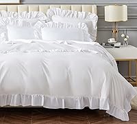 Vista 11 de DAUAOTO Juego de funda de edredón de algodón lavado suave color gris cambray, cierre de cremallera, tamaño Queen, color gris claro