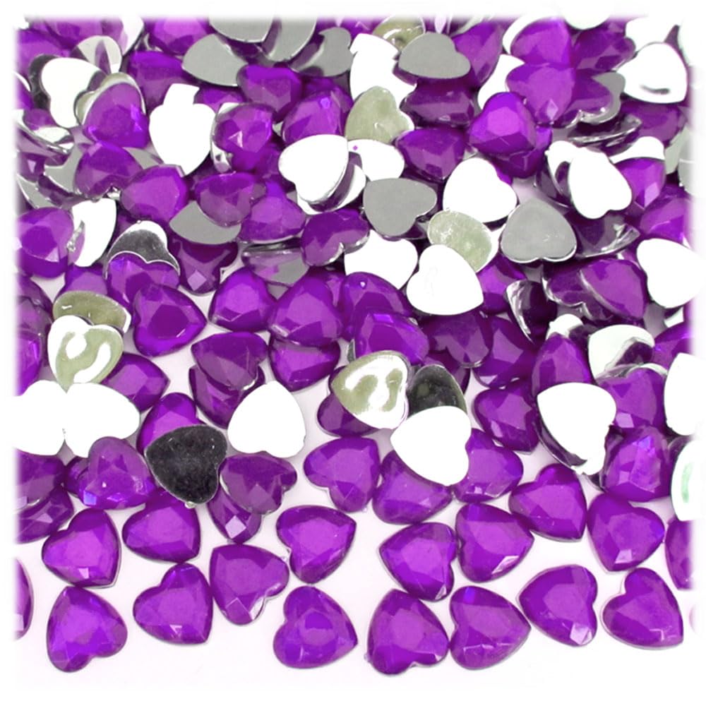 The Crafts Outlet 144pc Rhinestones Heart 10mm - Multi Assortment