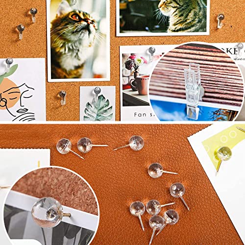 160 peças de tachinhas transparentes, tachinhas plásticas para quadro de cortiça, quadro de avisos,