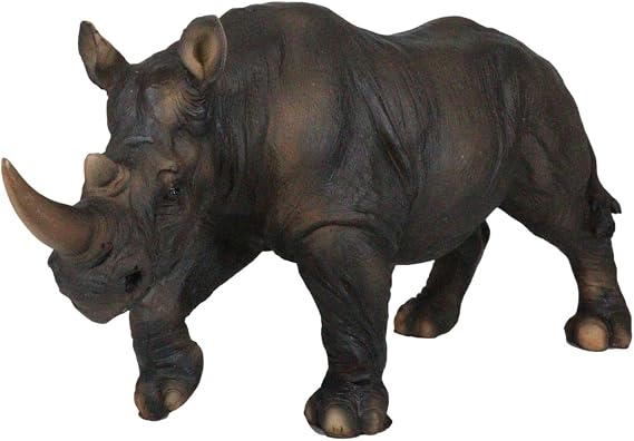 Ebros Gift Realistic African Safari Grasslands Majestic Rhinoceros Wild Beast Decorative Figurine 11 Long Pachyderm Rhino Statue Endangered Wildlife Animal Decor Sculpture
