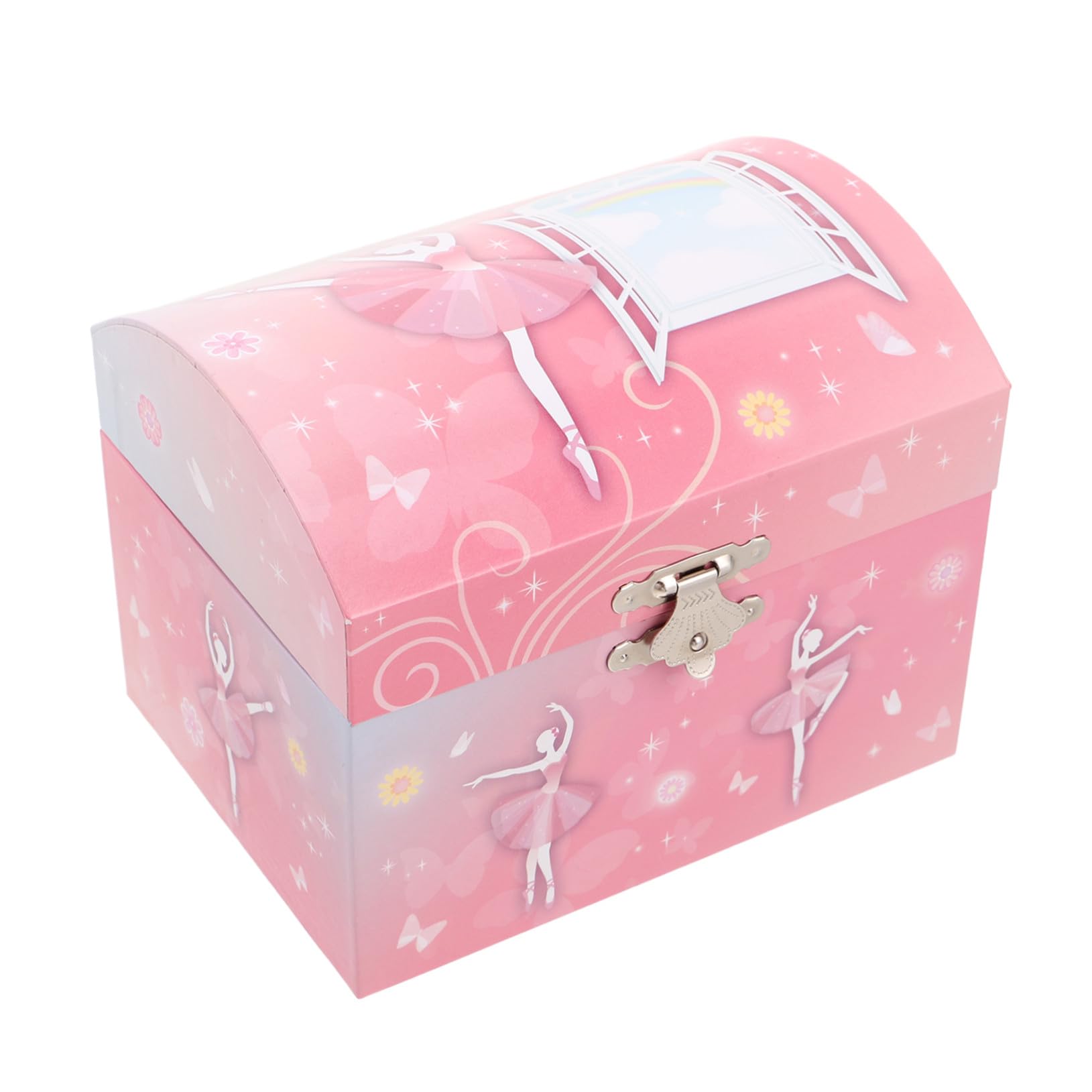 Baluue Caja de Música de Ballet con Espejo Joyero Musical para Niña Decoración Cumpleaños Infantil