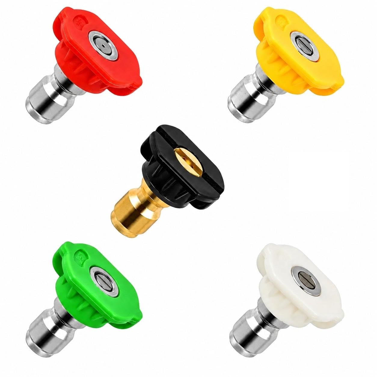 NR 5-Pack Pressure Washer Nozzle Tips, 1/4" Quick Connect Spray Nozzles, Multiple Degrees (0°, 15°, 25°, 40°, Soap) for High Pressure Washer Wand and Gun-image-21
