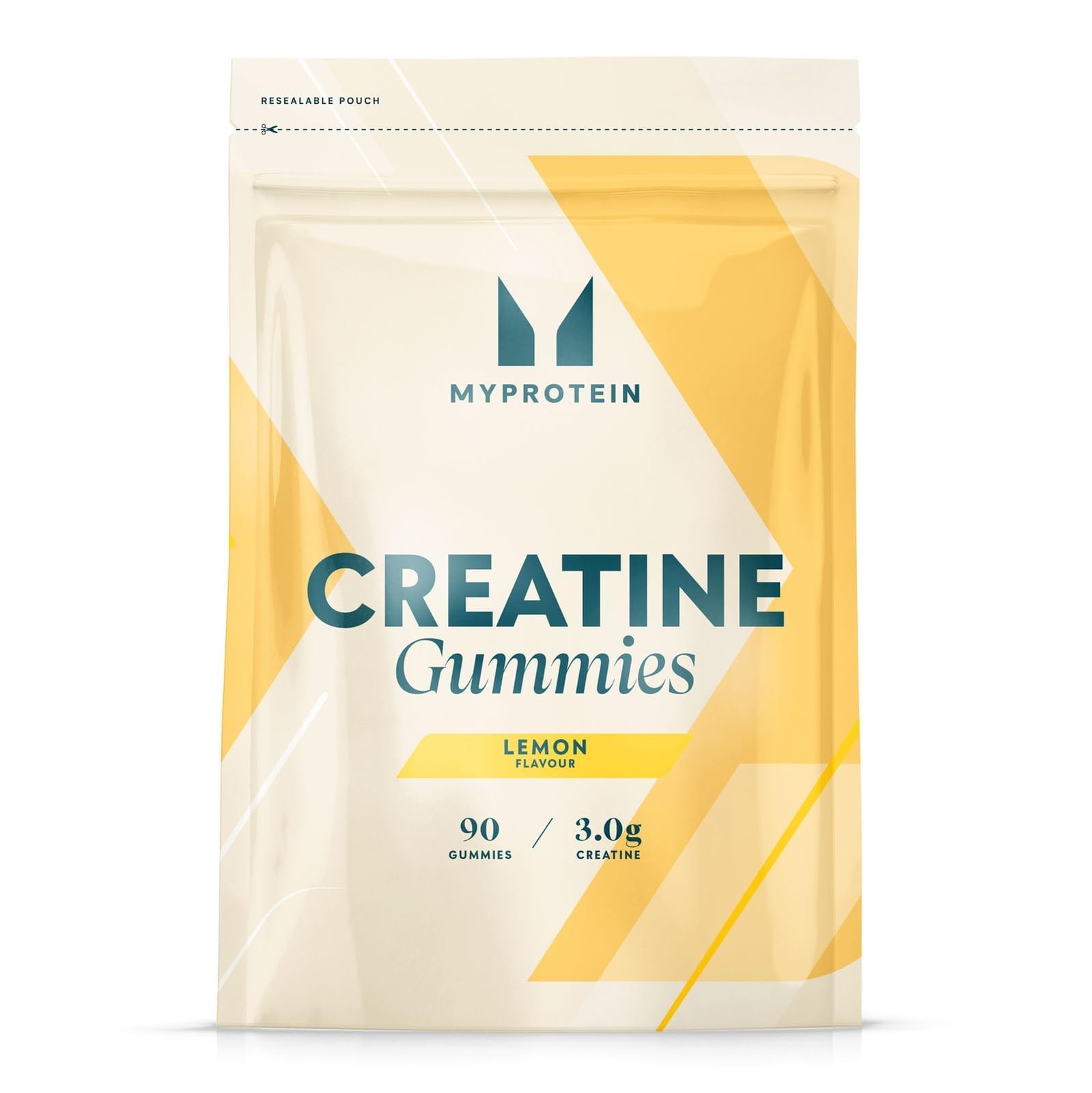 Myprotein Creatine Gummies - 3g per Serving - Electrolyte Enhanced - Support Muscle Growth, Strength & Performance - 1 Month Supply - 90 Chewable Creatine Powder Alternative (90 Gummies, Lemon)