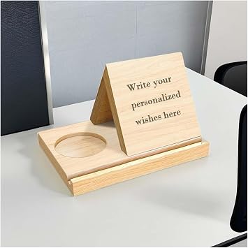 Personalized Wooden Triangle Book Stand,Book Holder Stand for Page Rest, Portable Sturdy Lightweight Bookshelf for Textbooks, Gifts for Readers Teachers Writers Home Decor A