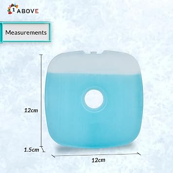 1ABOVE Freezer Blocks 6 Pack — Reusable Ice Packs with Easy-Grip Finger Hole for Cool Bags, Lunch Boxes, Camping & Picnic — Long Lasting BPA-Free Ice Blocks for Coolers