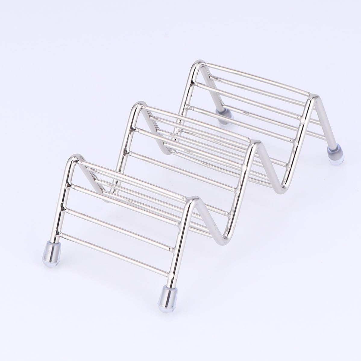 Mexican Pancake Rack Stainless Steel Taco Stand Xmas 2 Grids