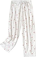 DSKK Women's 3/4 Cotton Pyjama Bottoms Long Pyjamas Trousers Women's Plus Sizes Cotton Pyjama Bottoms