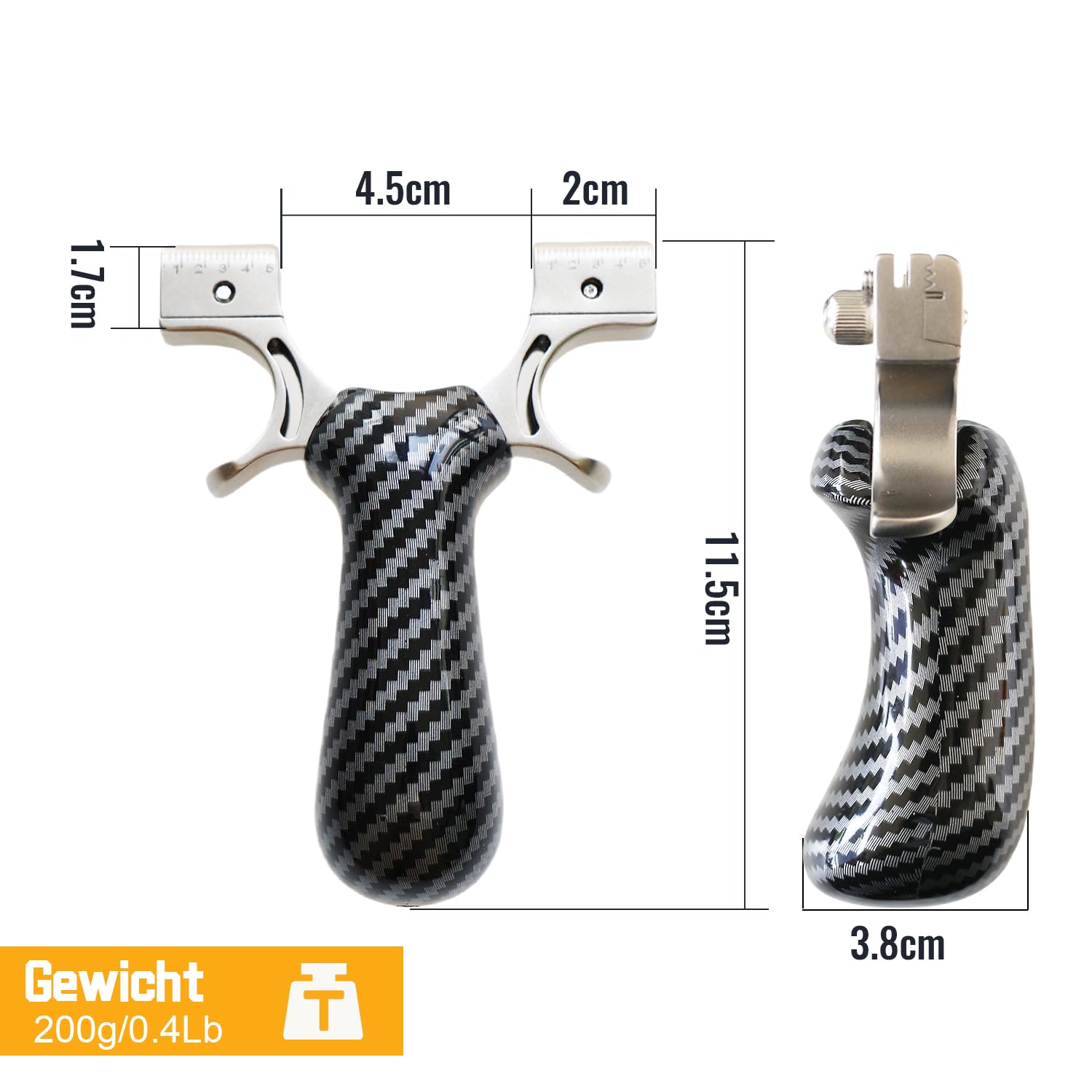 Zwille Profi Steinschleuder für Erwachsene Schleuderset mit Tasche Zielglocke Zubehör für Outdoor Sport Katapult Slingshot