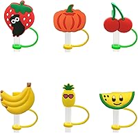 Vista 15 de 6 fundas de pajilla, cubiertas de silicona para pajilla, tapas de paja para vasos, tapones de paja portátiles a prueba de polvo para popotes de 7 a