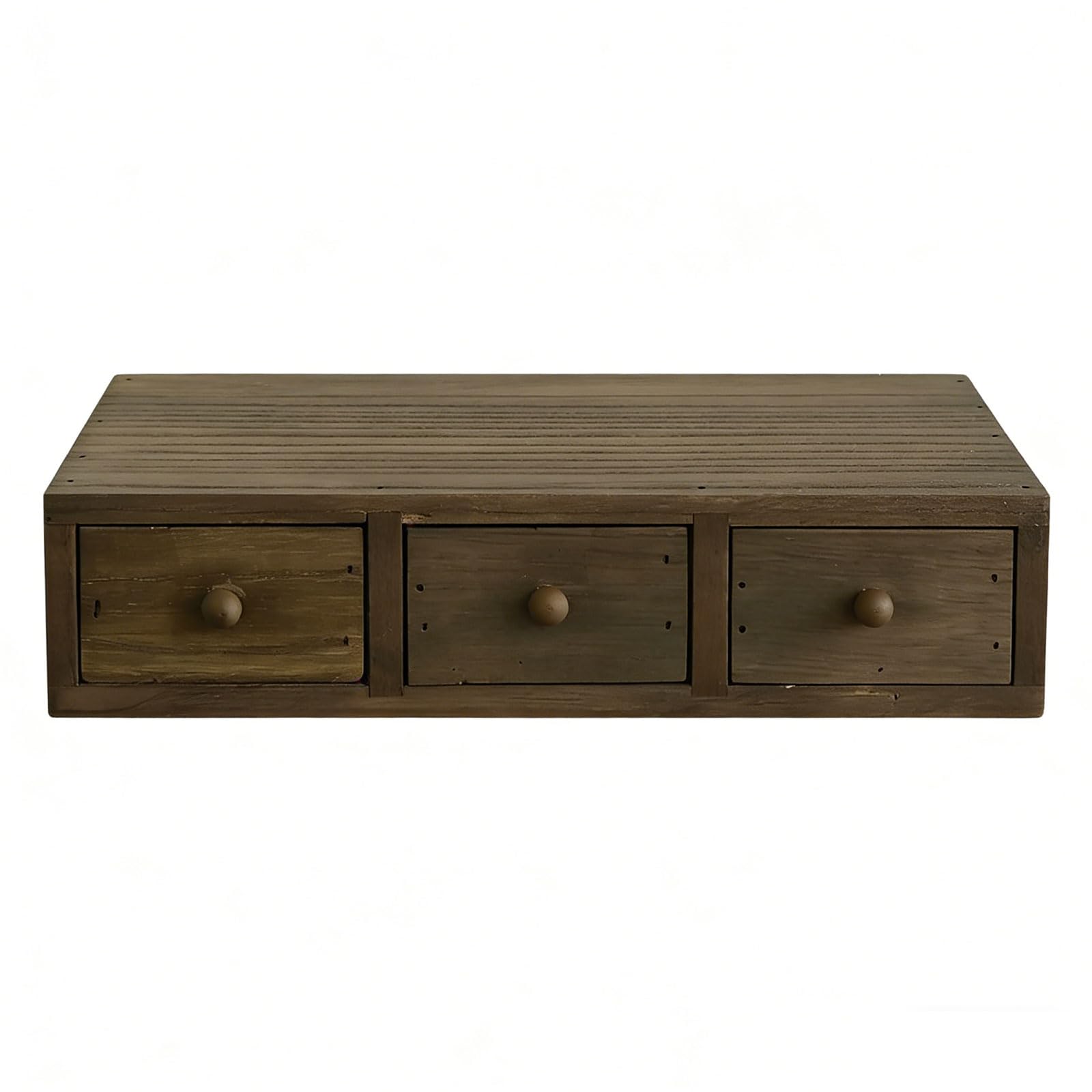 ZEPFJHE Wooden Drawer Storage Box Wood Desktop Stationery Container with Drawer Small Item Organiser Wooden Desktop Planner