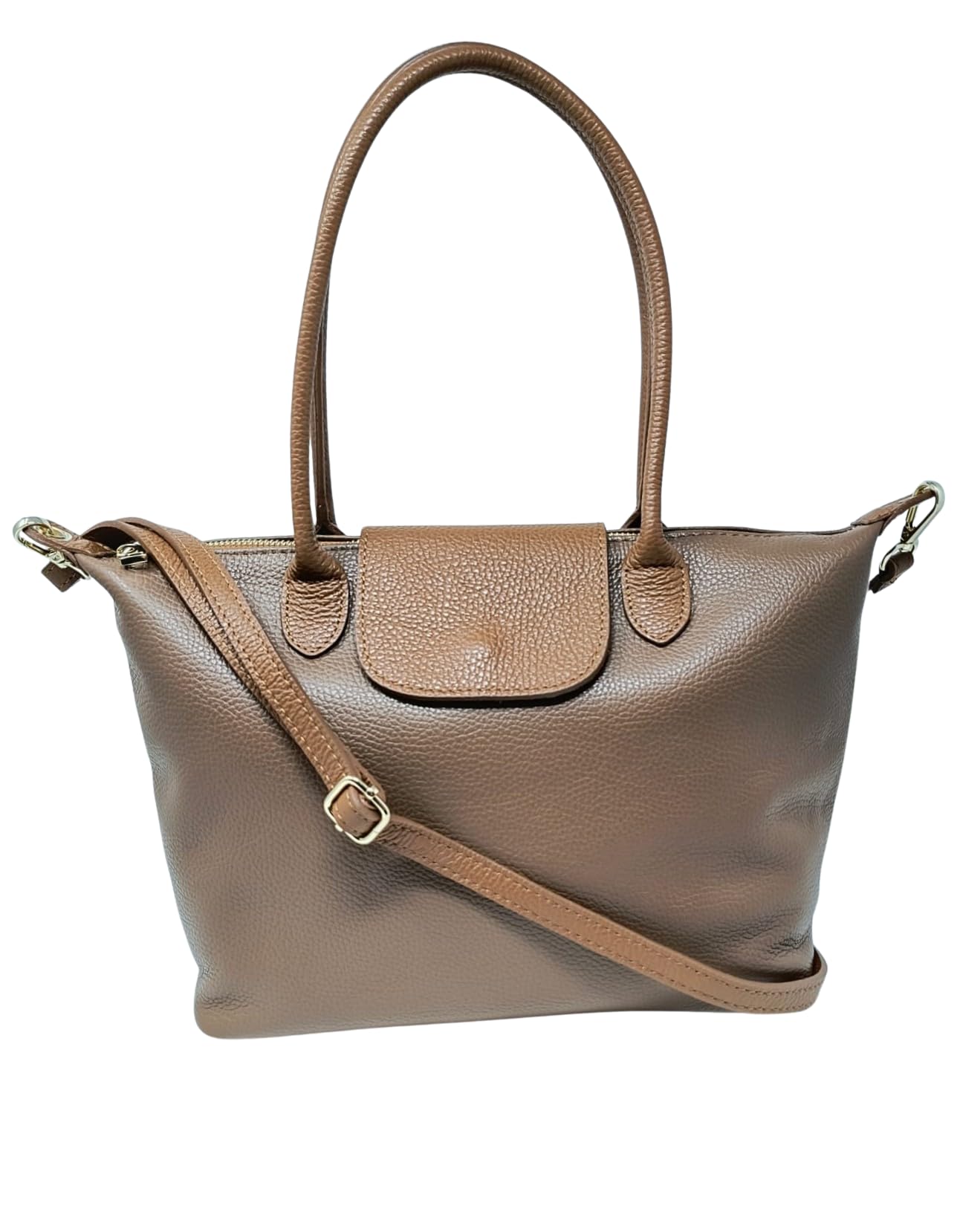 Bolso de mujer de piel auténtica – bandolera y asas, elegante bolso de mano hombro y bandolera – Estilo casual chic, Giuly