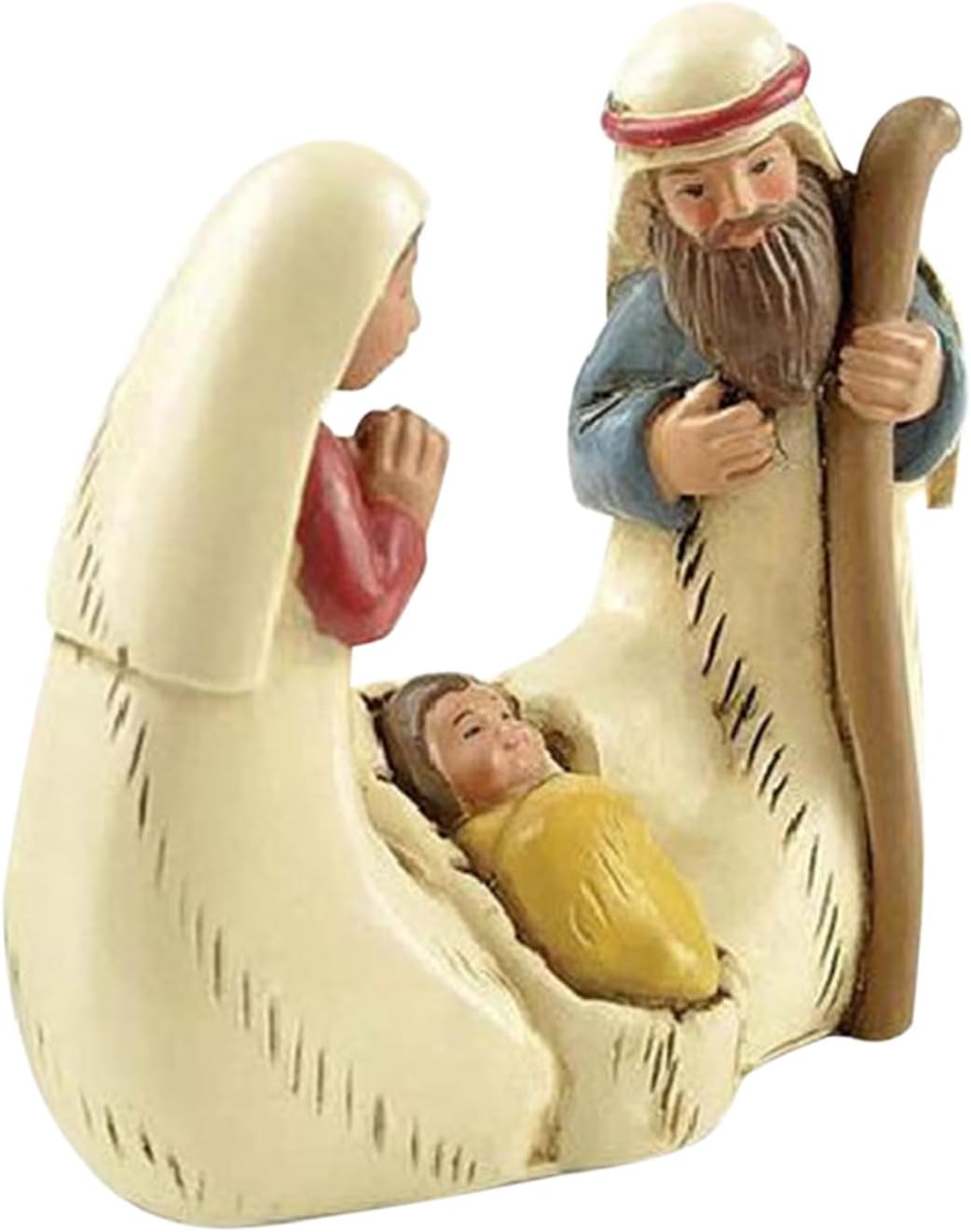 Christmas Nativity Scene,Christmas Holy Family,Xmas Gifts for Women Sale Christmas Resin Decoration Nativity Gold Wall Effect Holy Family Tabletop