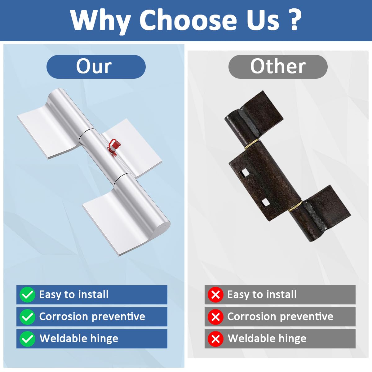 Charnières à Souder De Porte De Remorque 2 Pièces Charnière De Porte