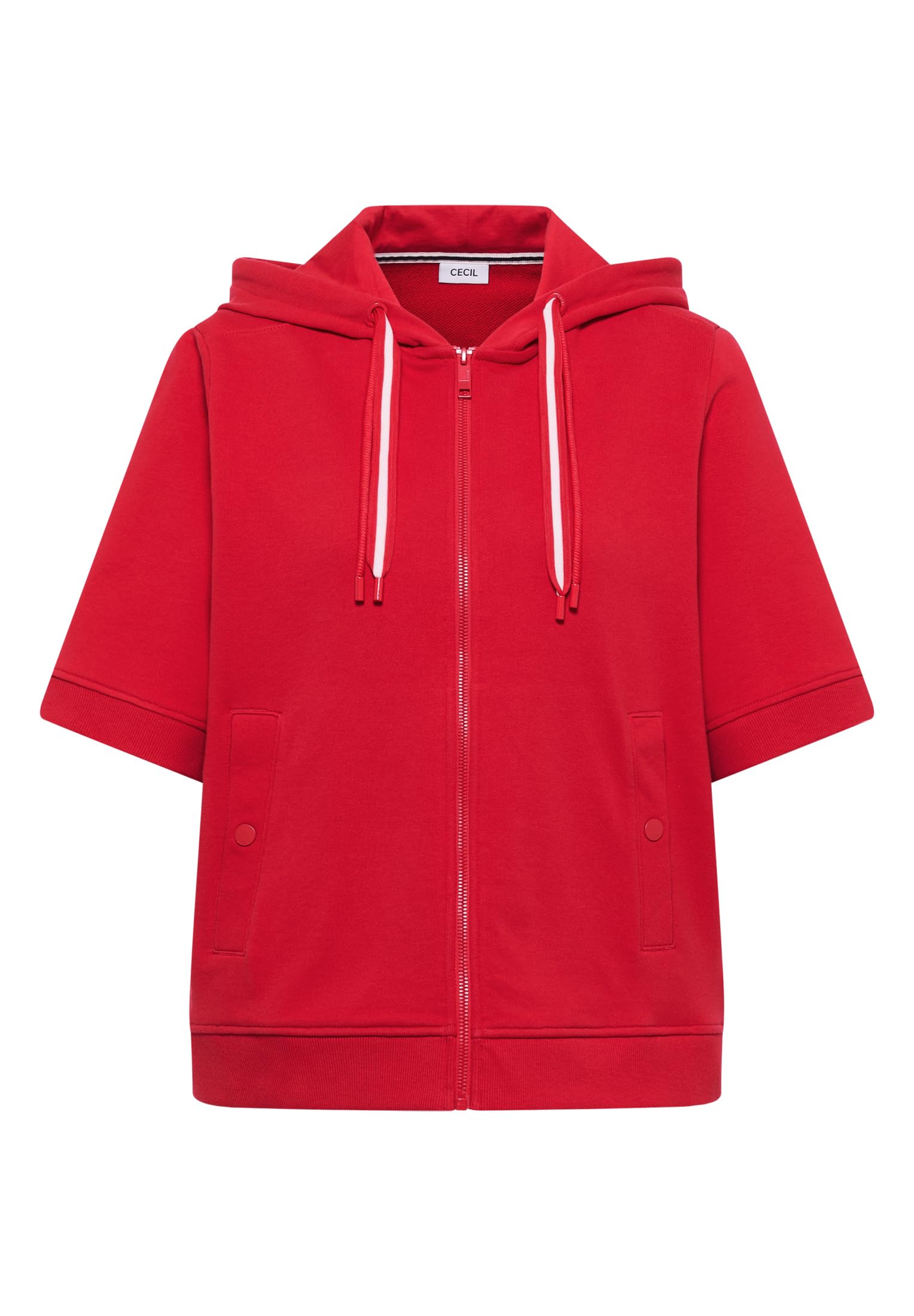Cecil Damen 2515742 Kurzarm Sweatjacke mit Kapuze (1er Pack)