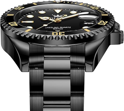 Miniatura 7 de OLEVS Reloj para Hombre, Relojes de Gran Esfera para Hombre de Acero Inoxidable con Fecha Impermeable, Relojes Analógicos de Cuarzo para Hombre
