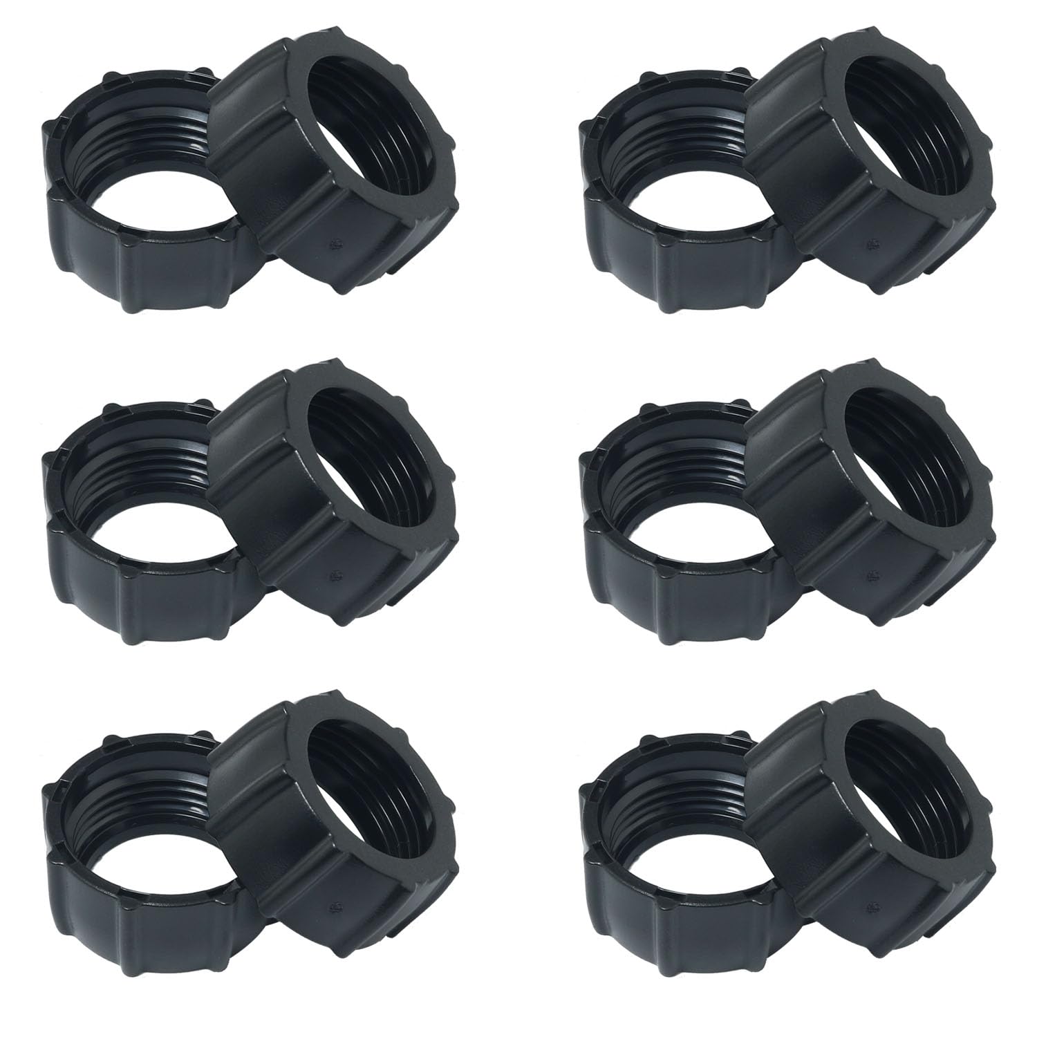 12PCS 17mm/0.67'' Tightening Nut Ball Joint Fixed Adapter Head Bracketholder Ring for Phone Air Outlet Handlebar Kit Camera DVR Camcorder Wireless Charger, Black