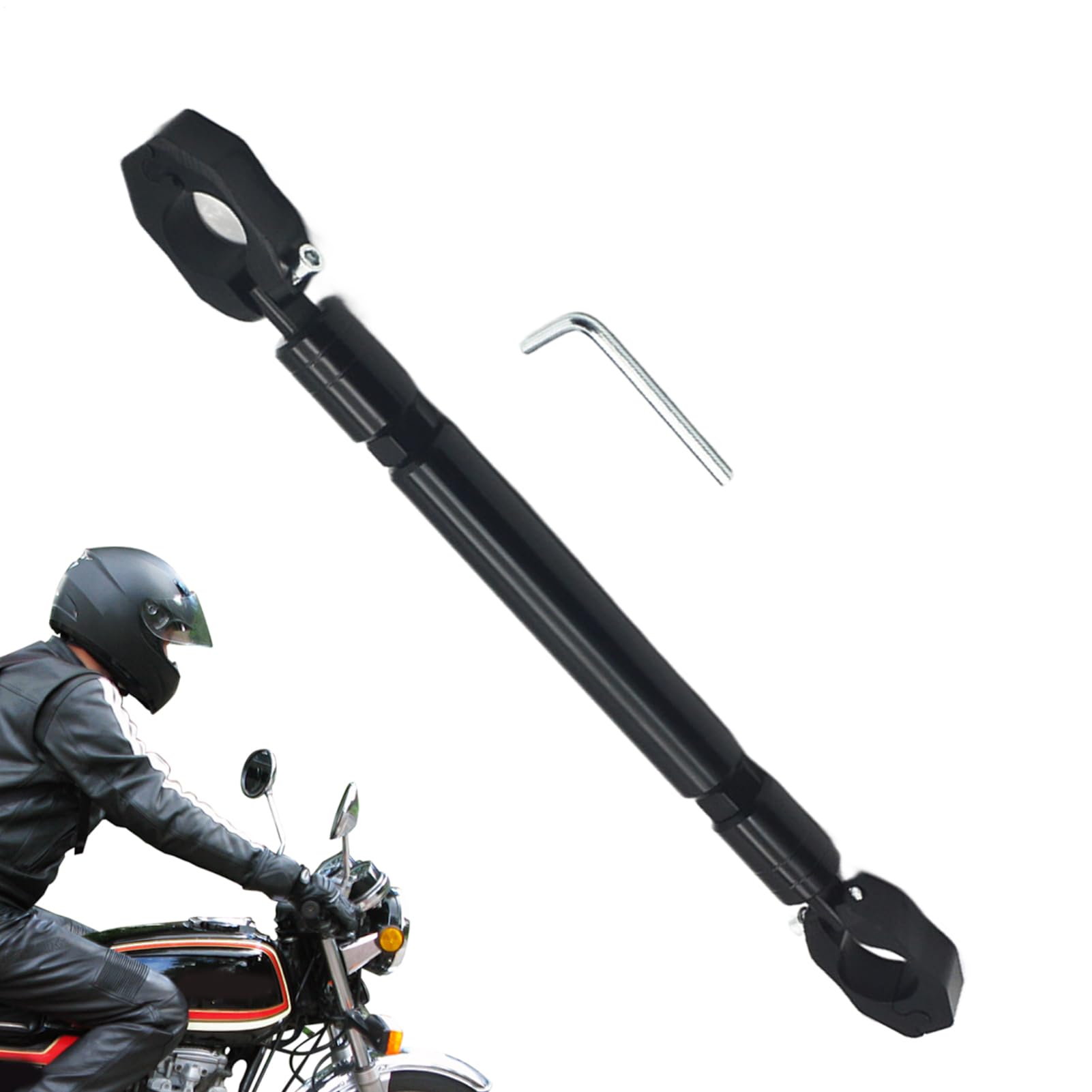 Barra di bilanciamento moto - Staffa stabilizzatore sterzo per accessori moto | Strumento di modifica per fissaggio del telefono cellulare, illuminazione LED, supporti GPS e regolazione del manubrio