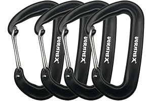 Clipping on Hammocks Accessories - 12KN Aluminum Carabiner 4 Pack