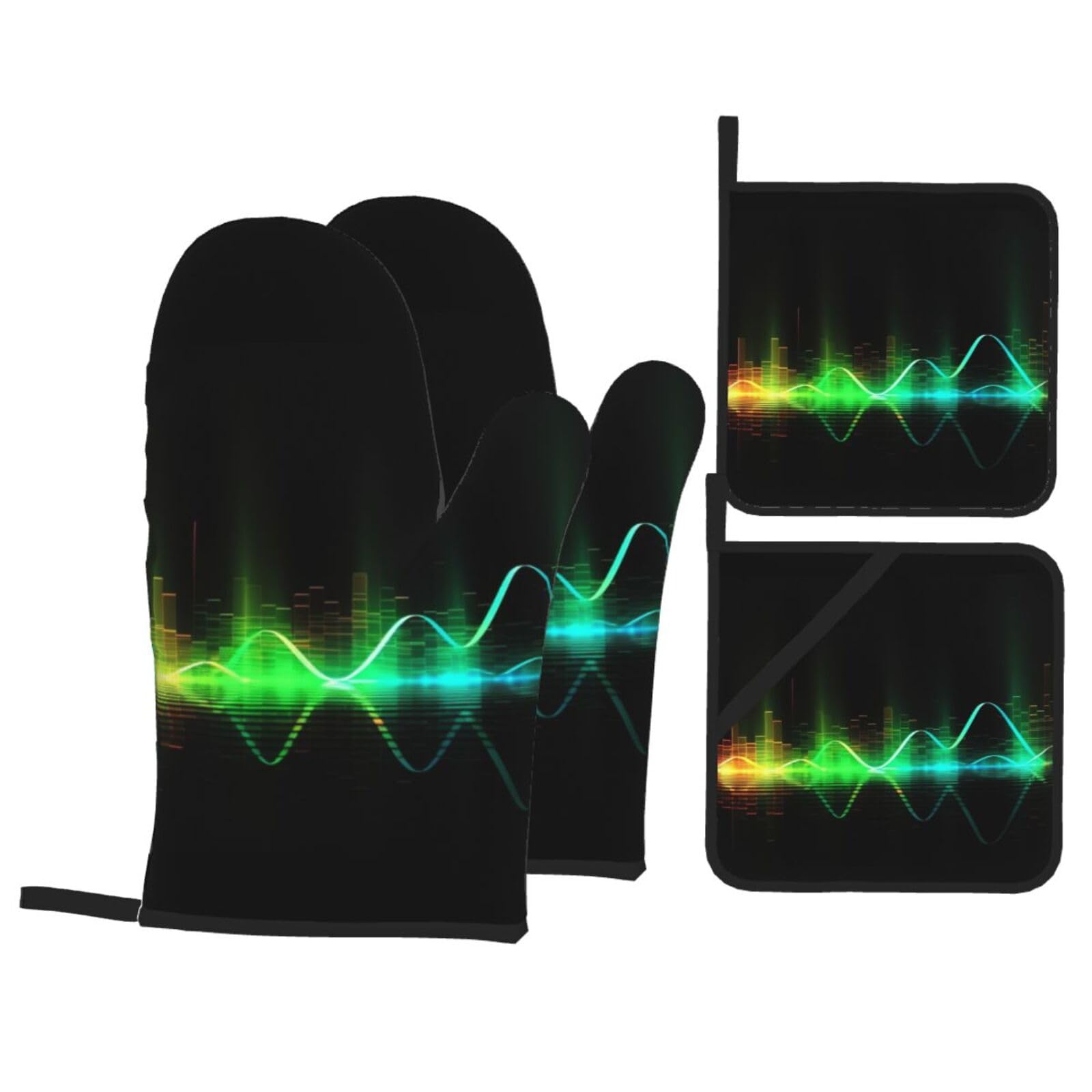 Set de gants de cuisine résistants à la chaleur de qualité