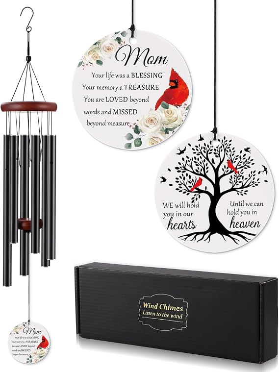 BeauGift Memorial Gifts for Loss of Mom, Wind Chimes for Loss of Mother, Sympathy Bereavement Remembrance Gift for Loss of Mother, in Memory of Mom Gifts