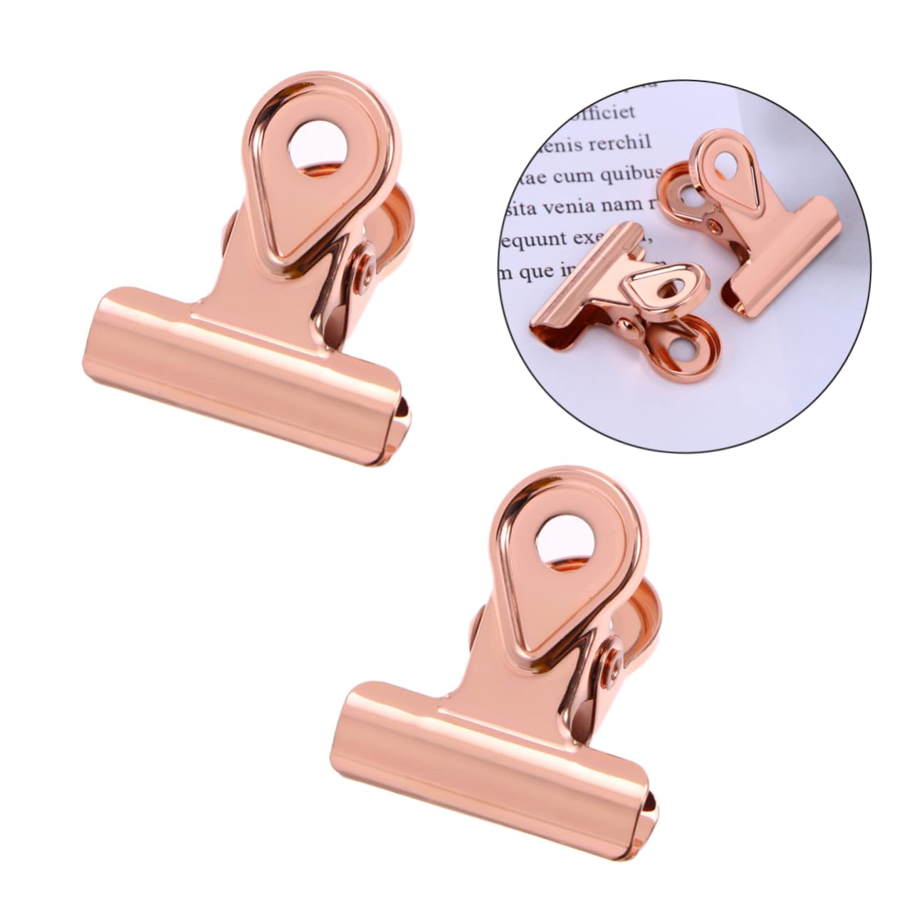 SHINEOFI 60pezzi Clip Metalliche Hinge Raccoglitori Rame Per Organizzazione Documenti e Casa