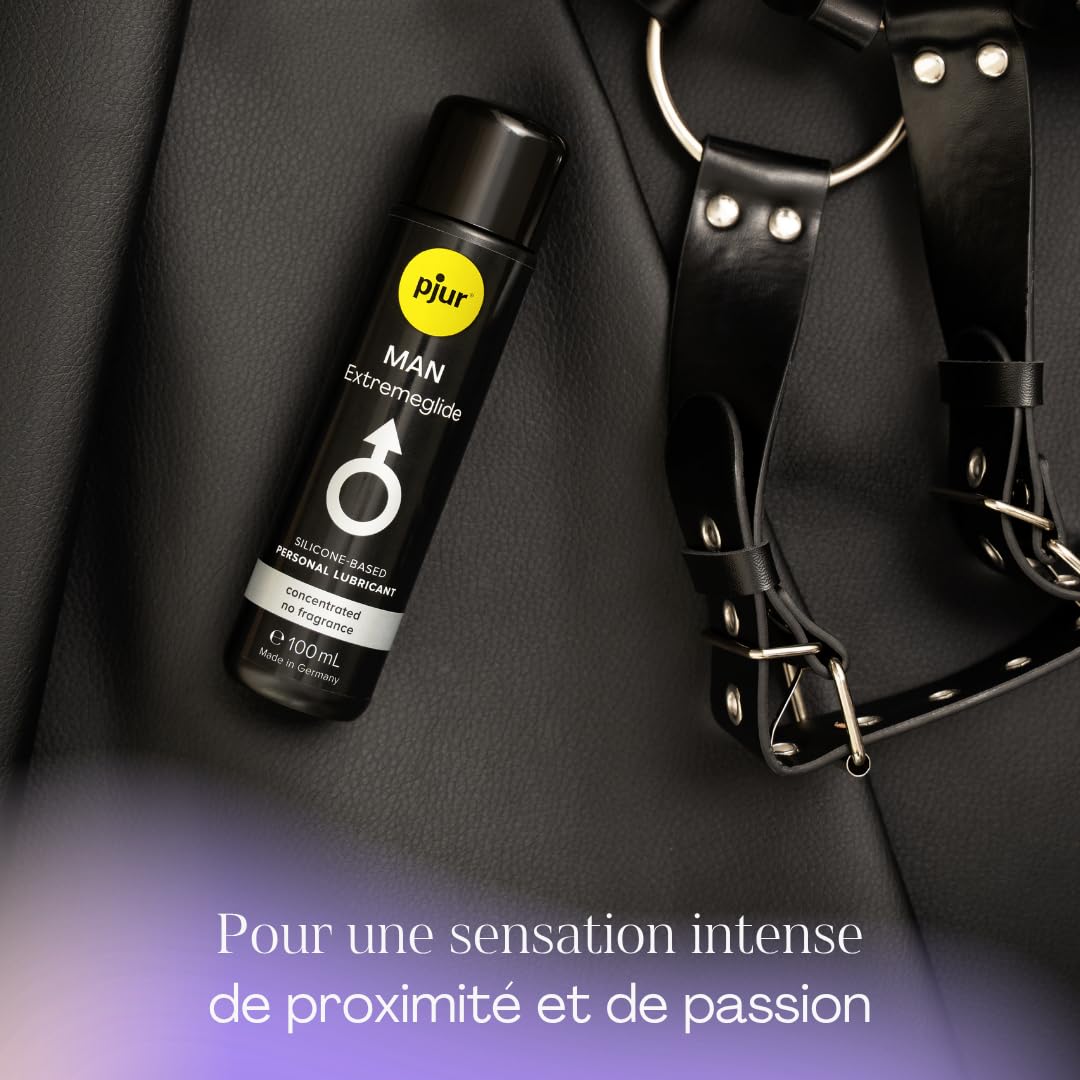 pjur MAN Extremeglide (250ml) - Gel lubrifiant très concentré à base de silicone pour homme - Lubrification extra longue durée