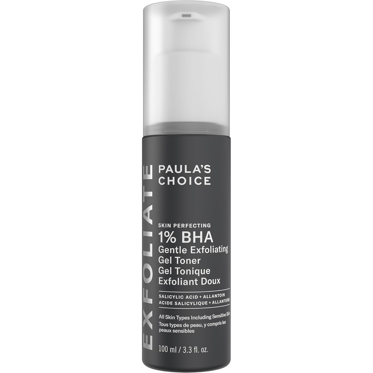 Paula's Choice SKIN PERFECTING 1% BHA Exfoliating Gel Toner for Sensitive Skin, Gentle Facial Smoother with Salicylic Acid and Allantoin for Redness, Clogged & Enlarged Pores, Fragrance-Free
