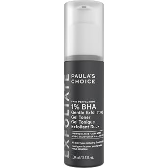 Paulas Choice SKIN PERFECTING 1% BHA Exfoliating Gel Toner for Sensitive Skin, Gentle Facial Smoother with Salicylic Acid and Allantoin for Redness, Clogged & Enlarged Pores, Fragrance-Free