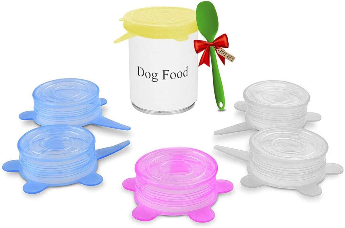 Trgowaul Can Covers/Universal Silicone Can Lids for Pet Food Cans/Fits Most Standard Size Dog and Cat Can Tops Food Grade Silicone