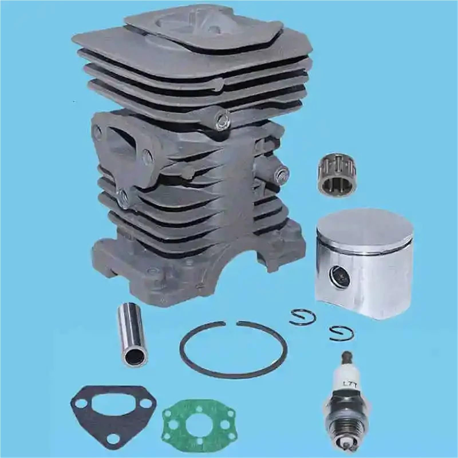 HUILA ZESTAW TŁOKA CYLINDRA 142 40MM 530-0699-41 DO PIŁY ŁAŃCUCHOWEJ 141 41 PIERŚCIENIE ZAPŁONOWE ZAKRĘTKI USZCZELKA ŚWIECA ZAPŁONOWA ZESPÓŁ KLATKI IGLICY(10 Pcs Cyl. Kit)
