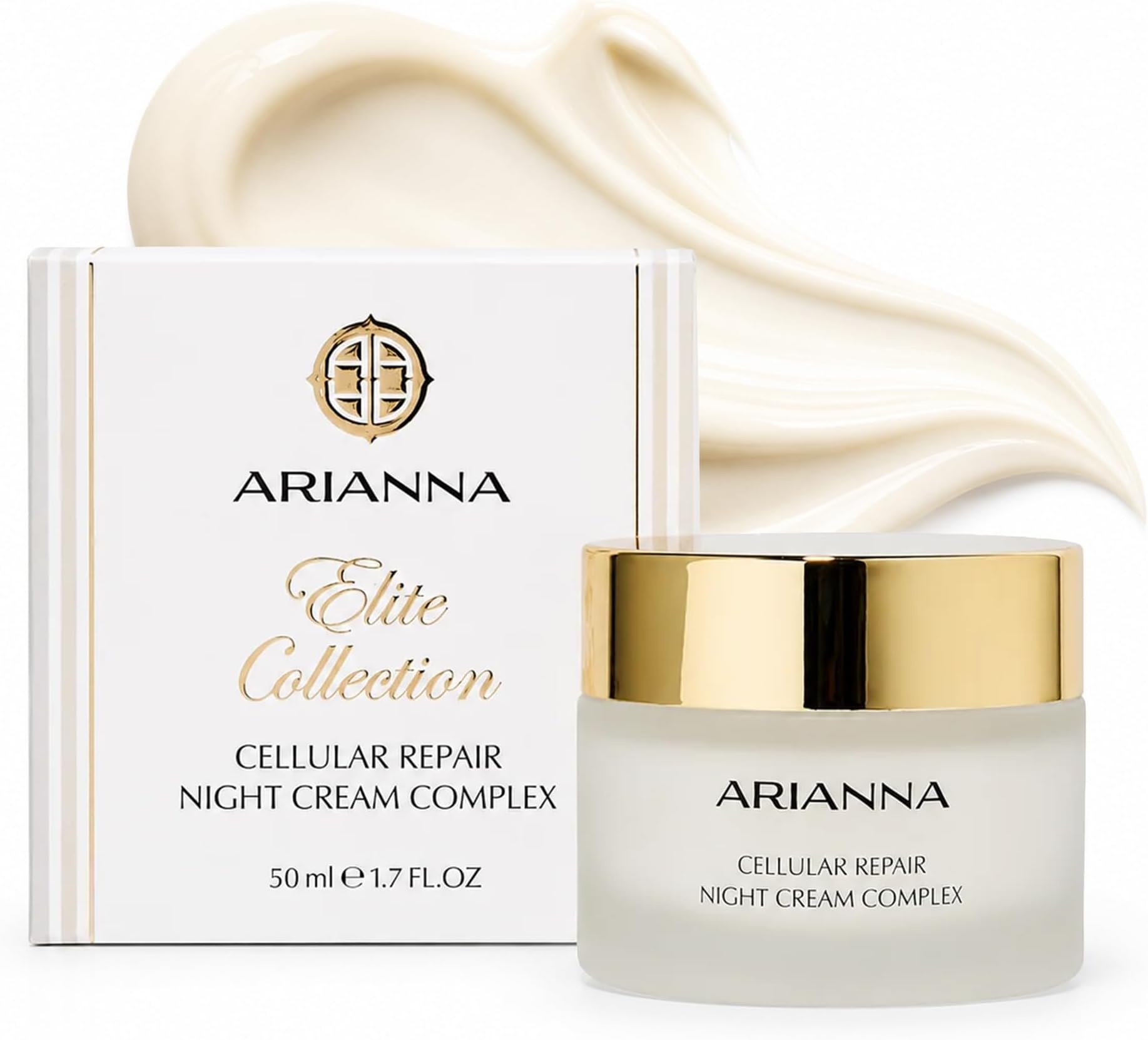 Cellular Repair Night Cream - Hydrate and Nourish Skin with Vitamin A, E & Dead Sea Minerals, 100% Vegan & Cruelty-Free Night Face Cream - 50ml