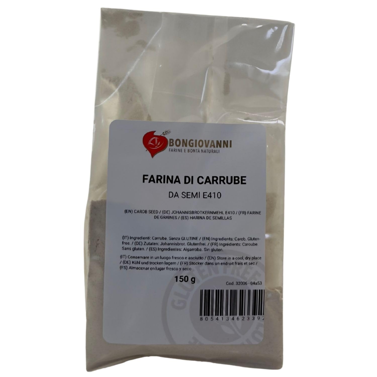 Bongiovanni Bontà Naturali Farine de Graines de Caroube Sans Gluten 150 g