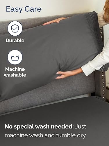 Miniatura 7 de Juego de sábanas extra profundas tamaño Queen, sábanas transpirables y refrescantes de 6 piezas, juego de sábanas de lujo para hotel, fácil ajuste,