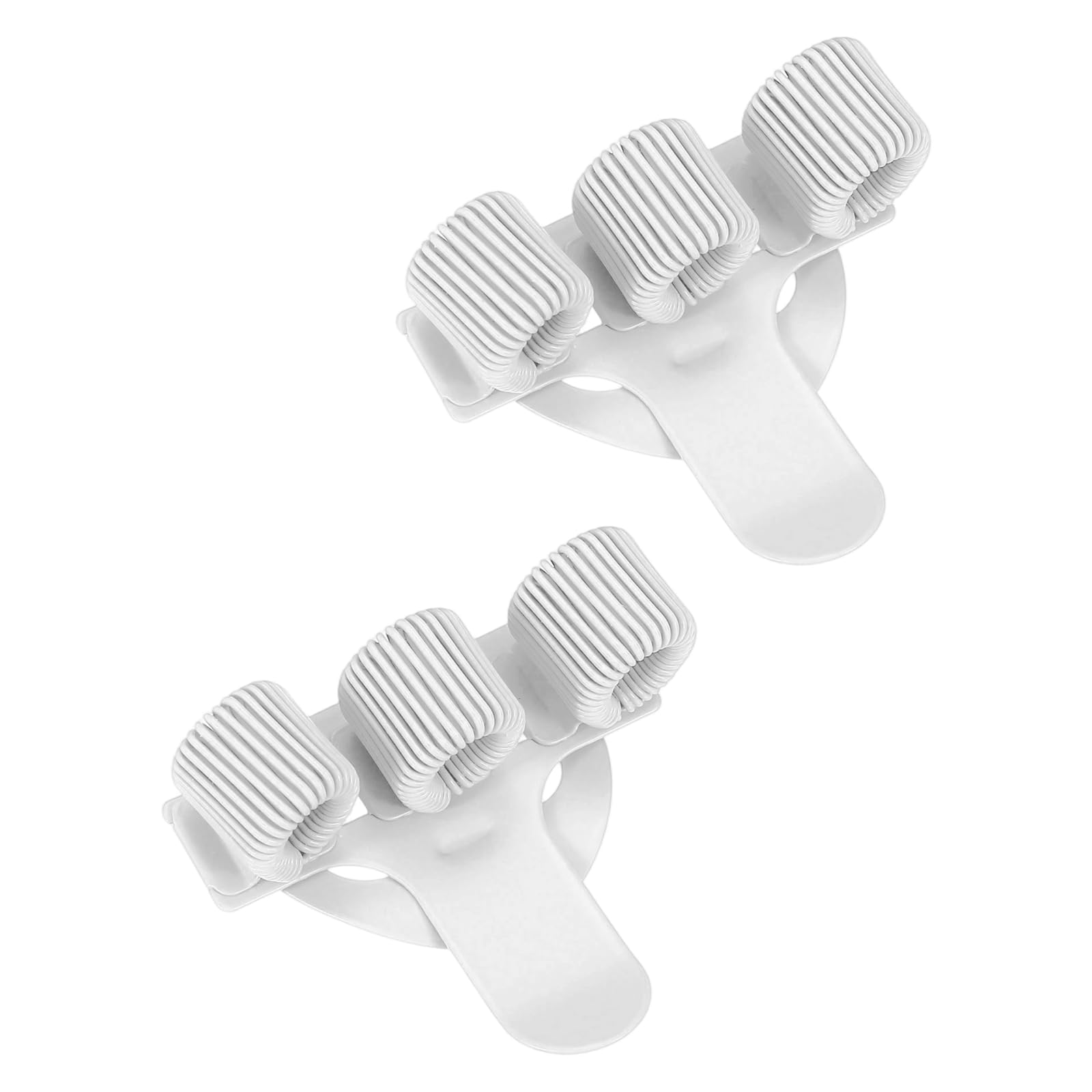 PATIKIL 2Pcs Pen Clip, 3 Holes Pen Holder Clip Metal Portable Spring Loop Organizer Universal for Notebook Journal Highlighter Office Business Pocket Clipboard Whiteboard, White