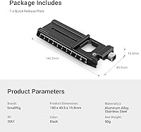Vista 6 de SMALLRIG Camera Quick Release Plate Adapter for Arca-Swiss for DJI RS 4 / RS 4 Pro/RS 2 / RSC 2 / RS 3 / RS 3 Pro & for Ronin-S Gimbal - 3061