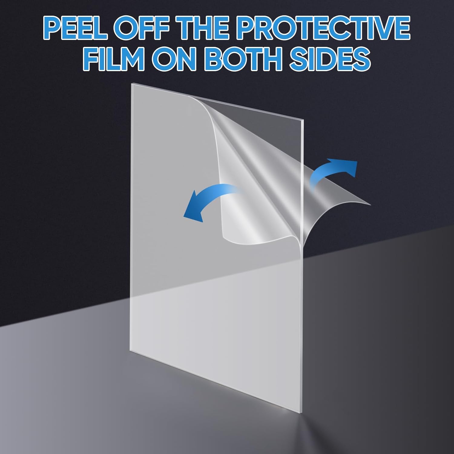 TICONN 6PK 8" x 10" PET Plexiglass Sheets, Clear Plastic Sheet, Easy to Cut Thin Flexible PET Plastic Sheeting Panels for DIY Art Projects, Crafts, Picture Frames, Signs