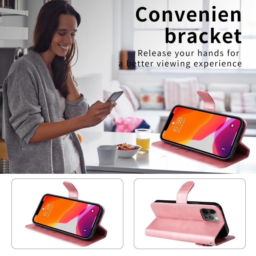 Generic Custodia Compatibile con iPhone 16e (Nero) Porta Zip Pelle Portafoglio Flip Cover Posteriore