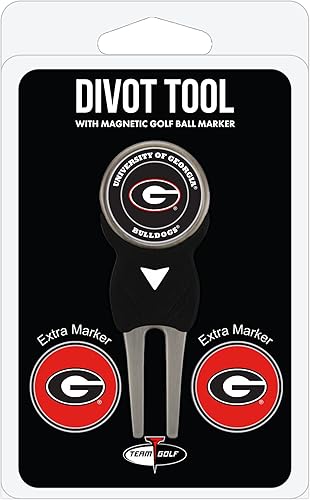 Vista 52 de Team Golf NCAA - Herramienta Divot con 3 marcadores de pelota de golf, los marcadores son esmaltes magnéticos extraíbles de doble cara